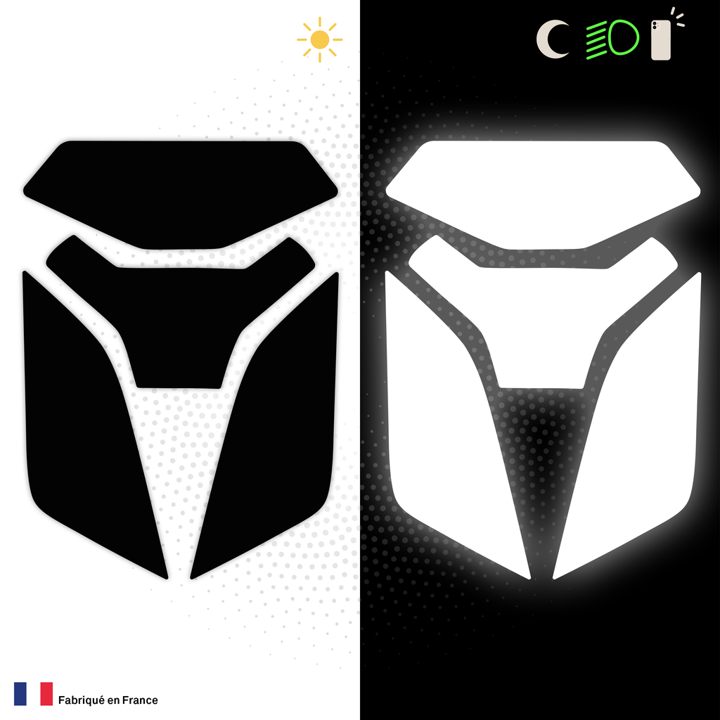 Kit Spécial Stickers Autocollants Réfléchissants pour casque Moto Shark SKWAL 2