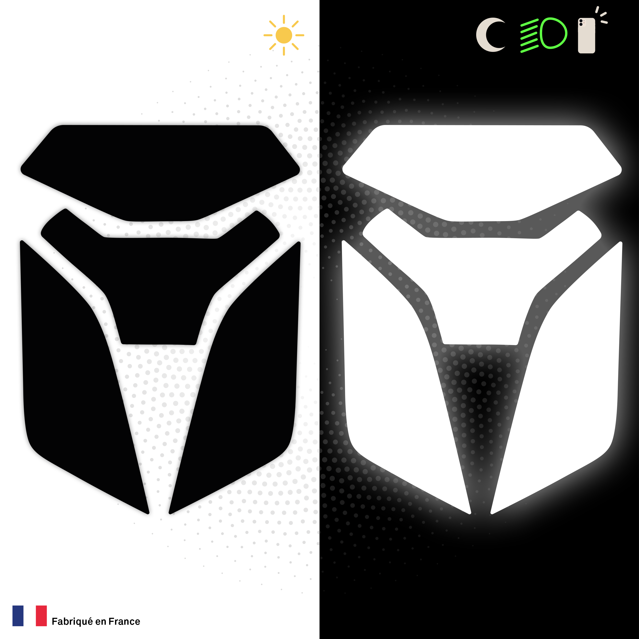 Kit Spécial Stickers Autocollants Réfléchissants pour casque Moto Shark SKWAL 2