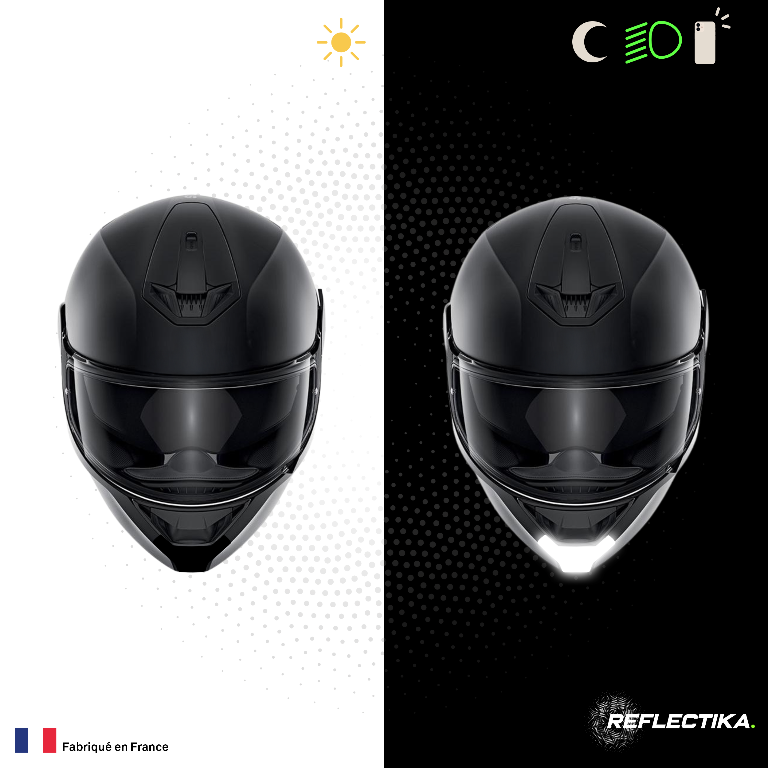 Kit Spécial Stickers Autocollants Réfléchissants pour casque Moto Shark SKWAL 2