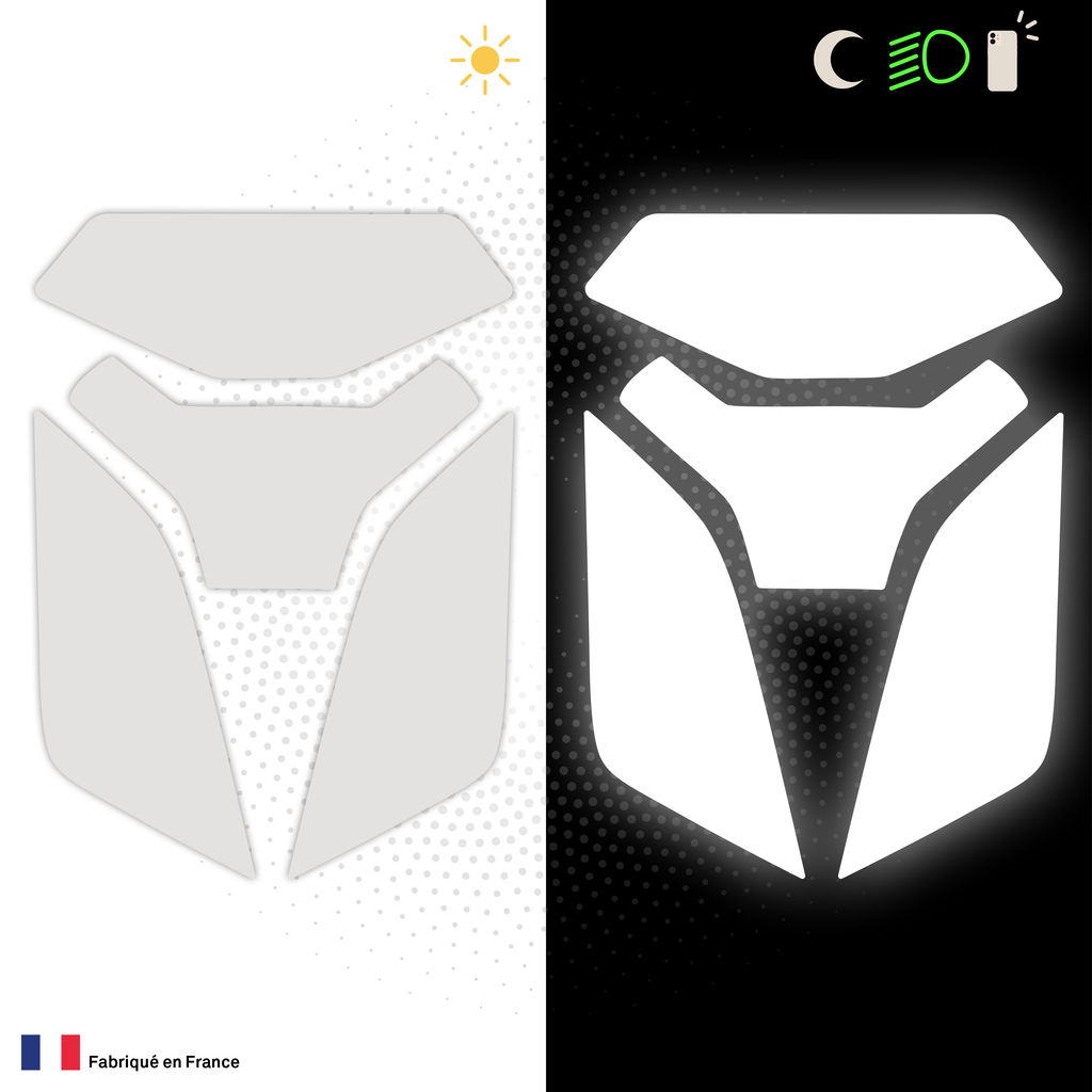 Kit Spécial Stickers Autocollants Réfléchissants pour casque Moto Shark SKWAL 2