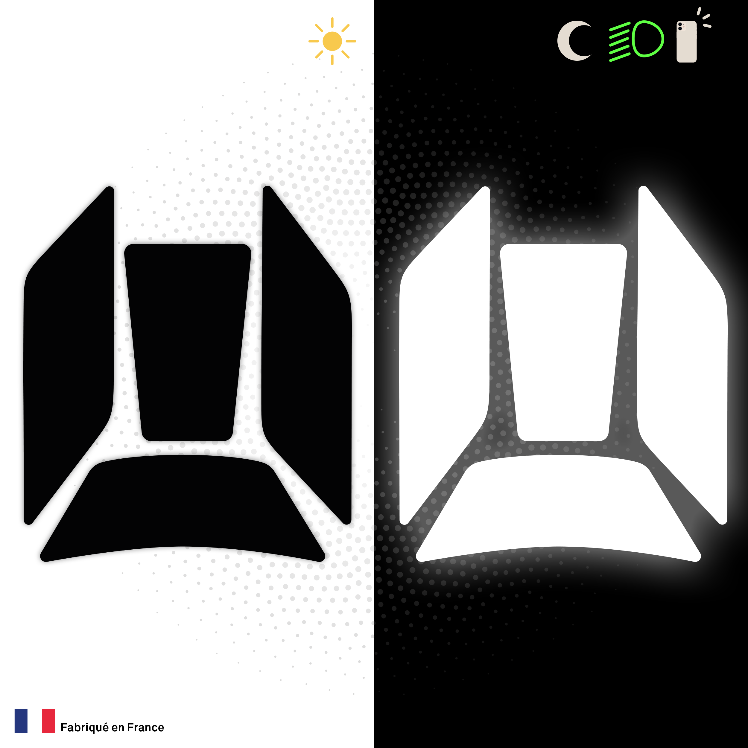 Kit Spécial Stickers Autocollants Réfléchissants pour casque Moto Shark SKWAL I3