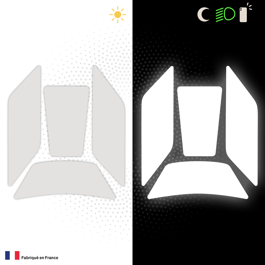 Kit Spécial Stickers Autocollants Réfléchissants pour casque Moto Shark SKWAL I3