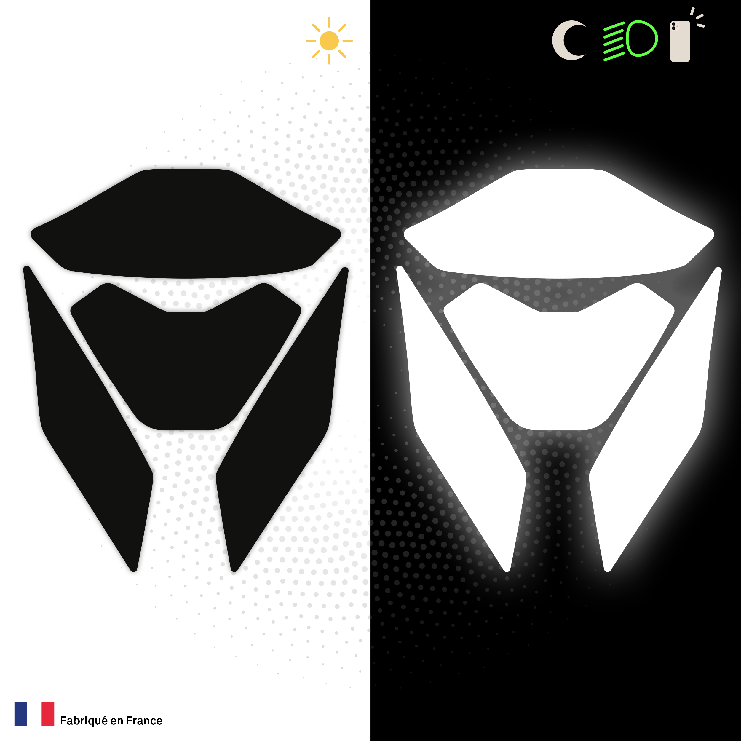 Kit Spécial Stickers Autocollants Réfléchissants pour casque Moto Shark Evo One 2