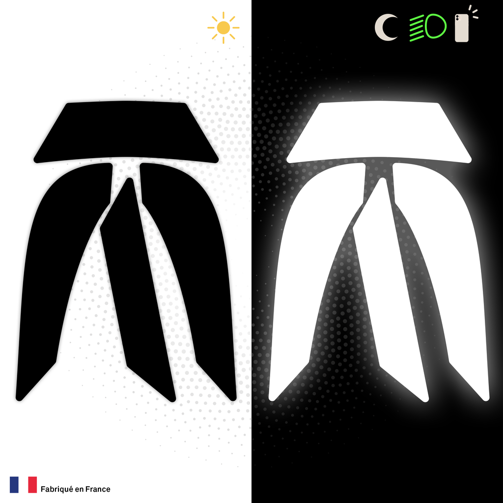 Kit Spécial Stickers Autocollants Réfléchissants pour casque Moto Shark Ridill