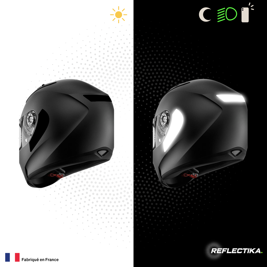 Kit Spécial Stickers Autocollants Réfléchissants pour casque Moto Shark Ridill