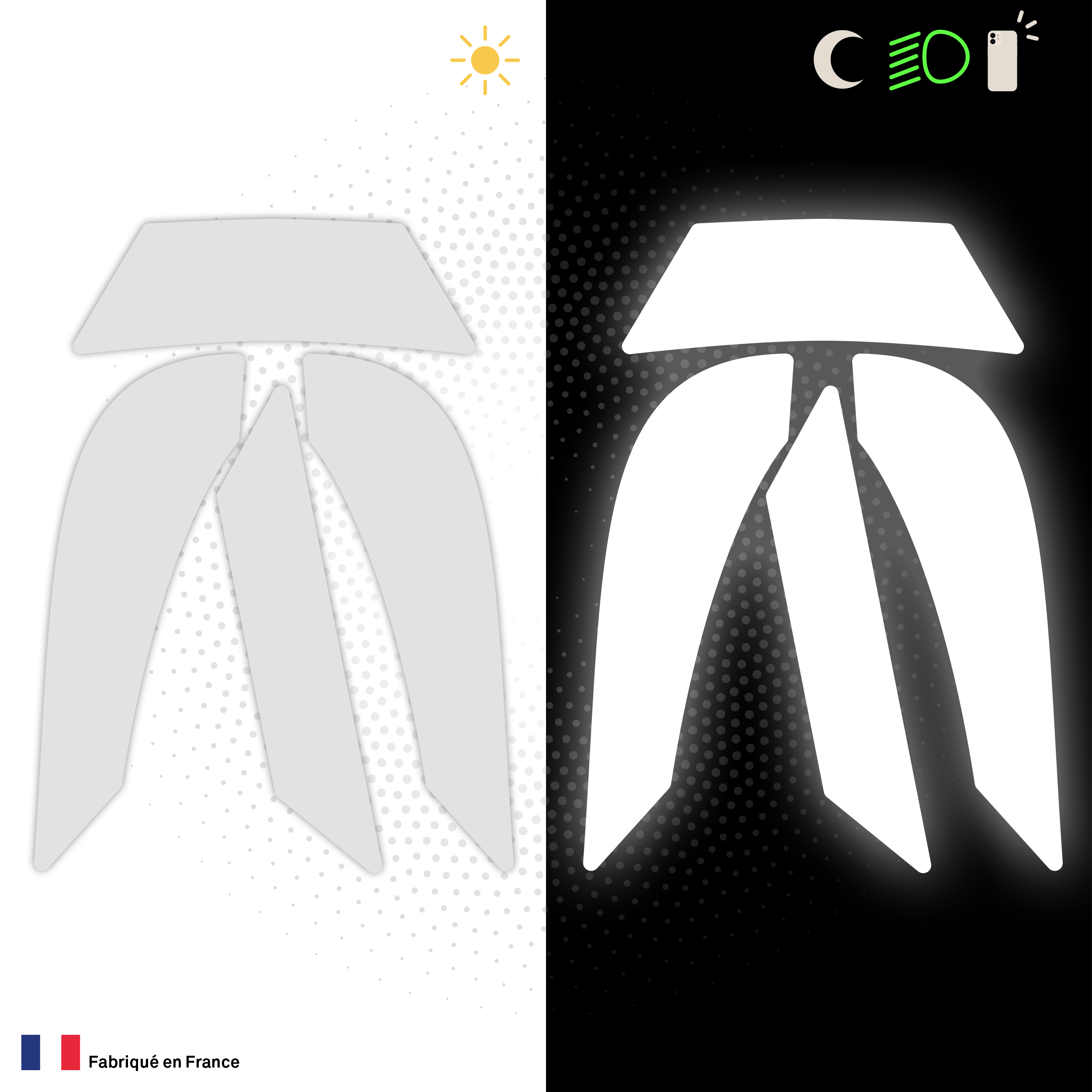 Kit Spécial Stickers Autocollants Réfléchissants pour casque Moto Shark Ridill