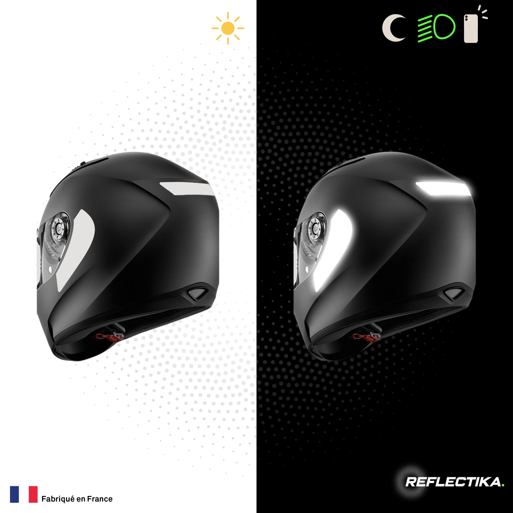 Kit Spécial Stickers Autocollants Réfléchissants pour casque Moto Shark Ridill