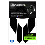 Kit Spécial Stickers Autocollants Réfléchissants pour casque Moto Shark Spartan GT