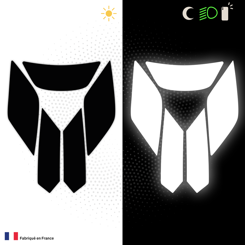 Kit Spécial Stickers Autocollants Réfléchissants pour casque Moto Shark Spartan GT