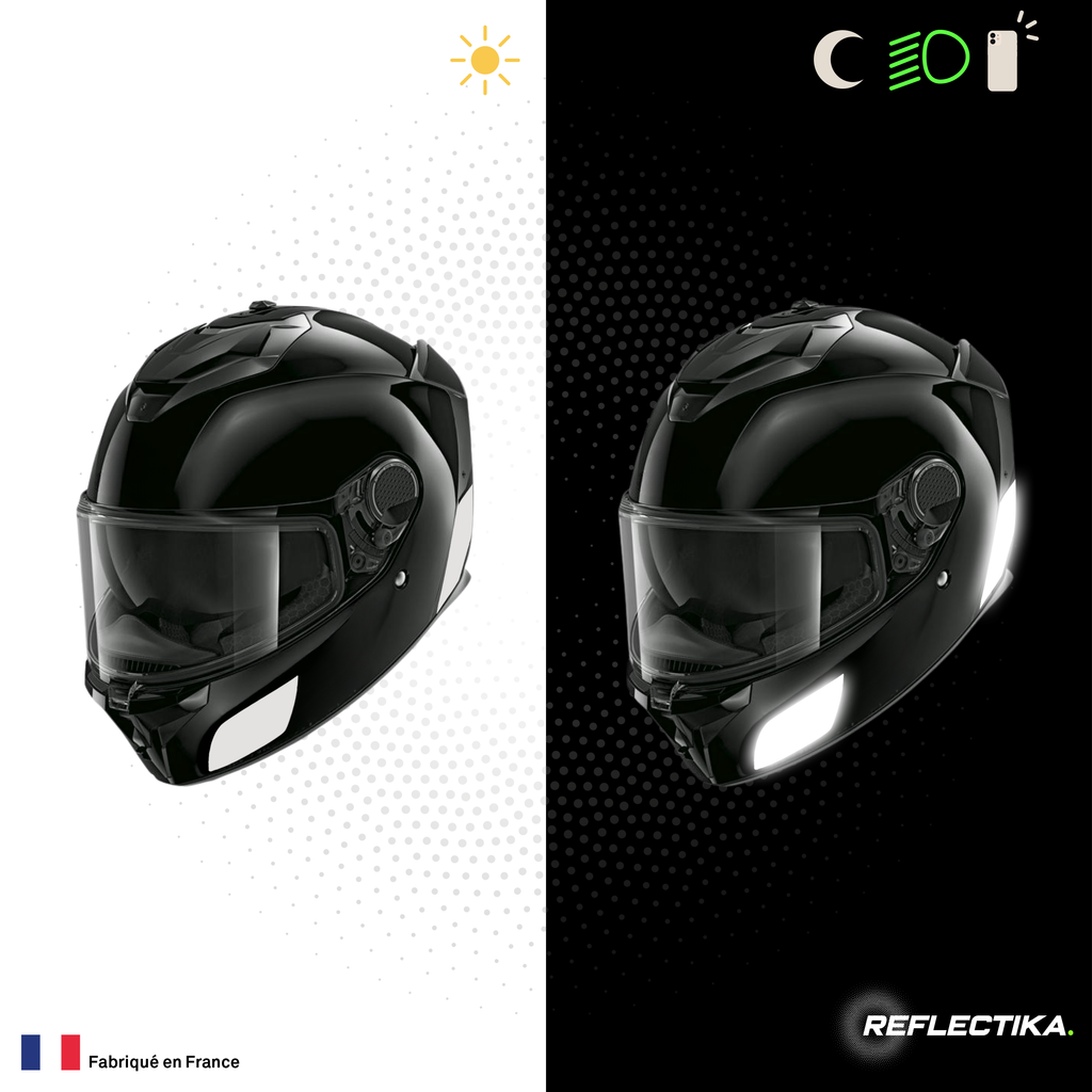Kit Spécial Stickers Autocollants Réfléchissants pour casque Moto Shark Spartan GT