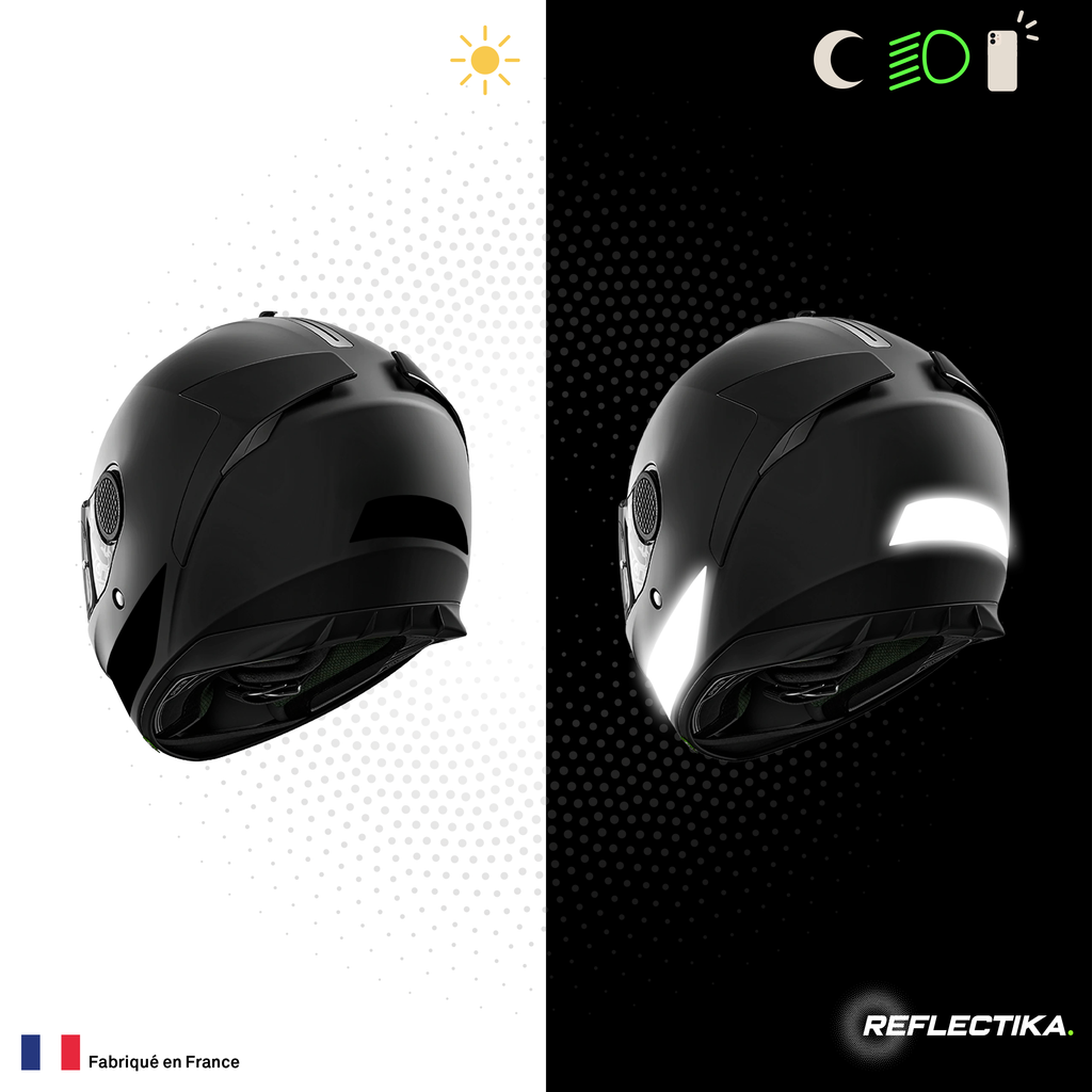 Kit Spécial Stickers Autocollants Réfléchissants pour casque Moto Shark Spartan