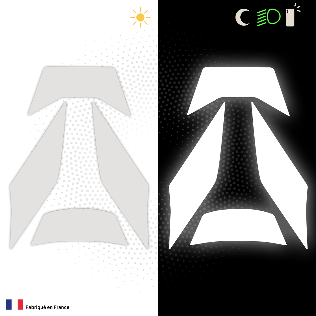 Kit Spécial Stickers Autocollants Réfléchissants pour casque Moto Shark Spartan