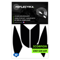 Kit Spécial Stickers Autocollants Réfléchissants pour casque Moto Scorpion Exo 520 AIR