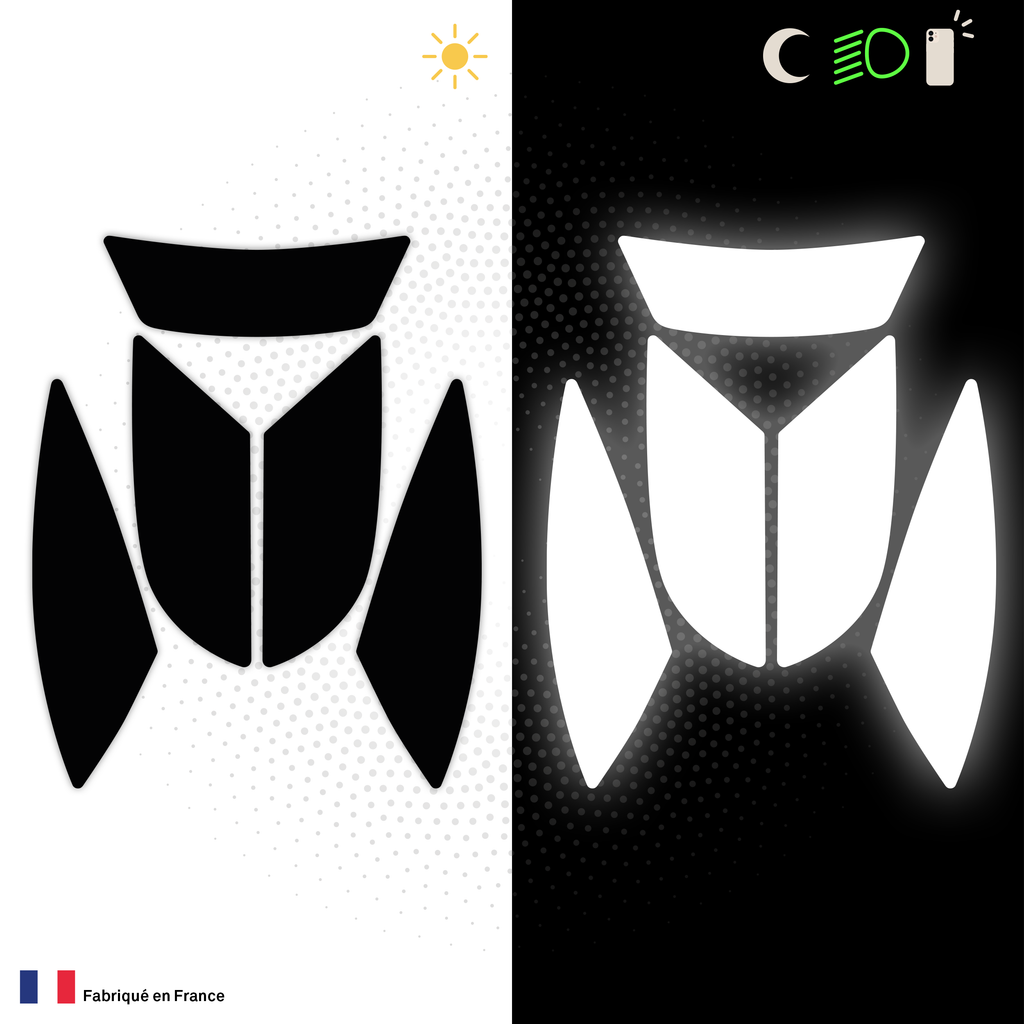 Kit Spécial Stickers Autocollants Réfléchissants pour casque Moto Scorpion Exo 520 AIR