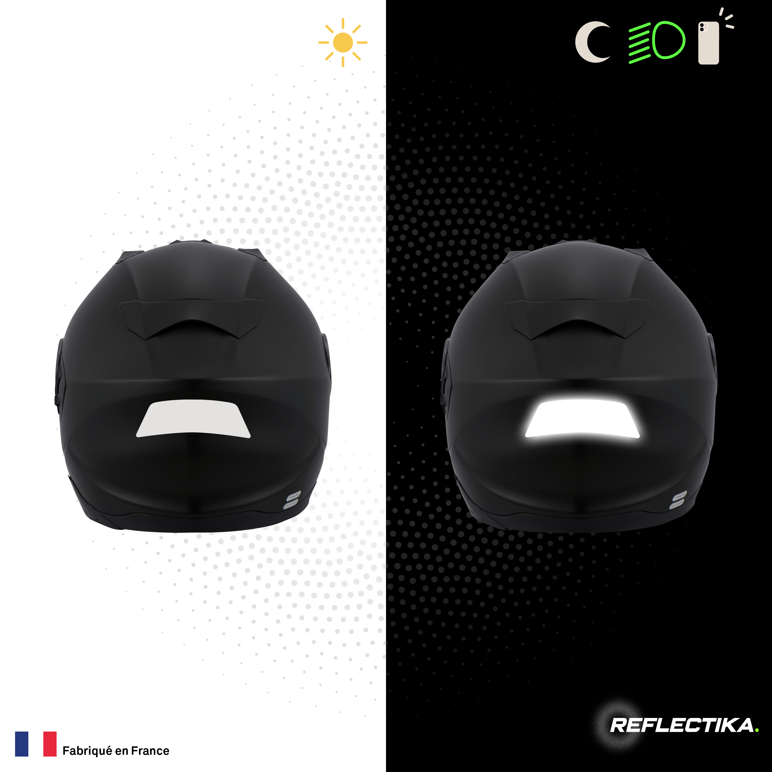 Kit Spécial Stickers Autocollants Réfléchissants pour casque Moto Scorpion Exo 520 AIR