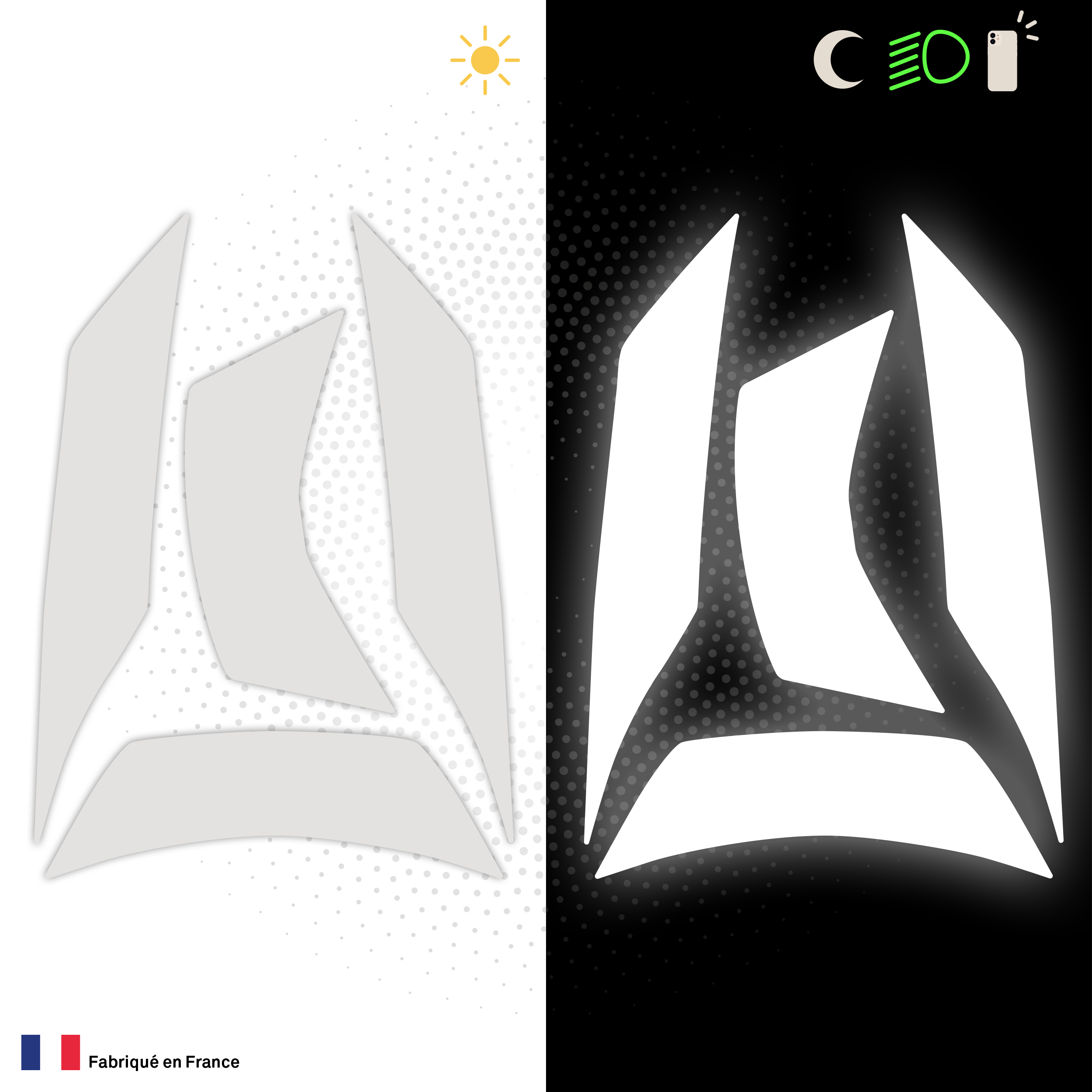 Kit Spécial Stickers Autocollants Réfléchissants pour casque Moto Scorpion Exo 510 AIR