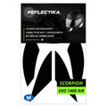 Kit Spécial Stickers Autocollants Réfléchissants pour casque Moto Scorpion 1400 AIR