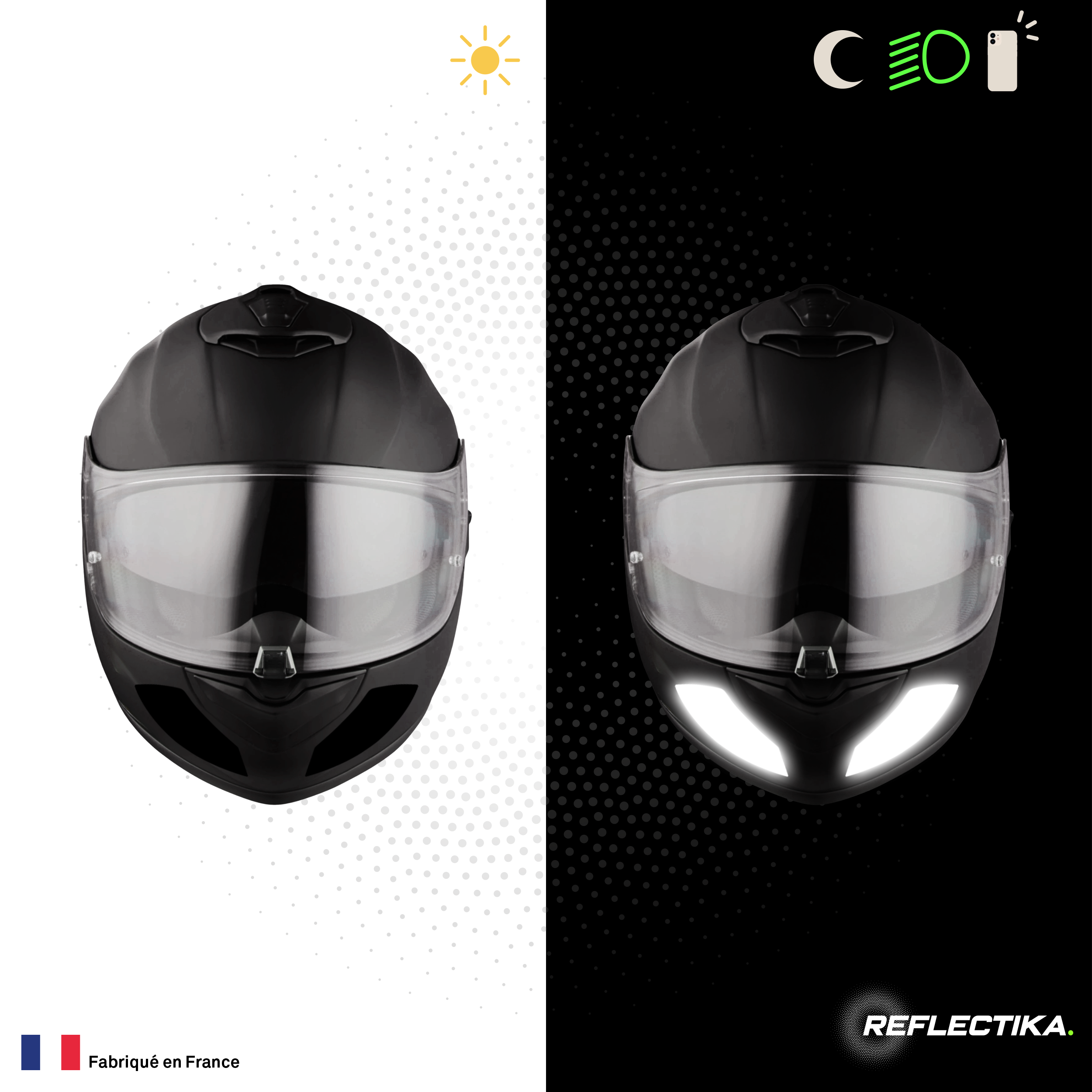 Kit Spécial Stickers Autocollants Réfléchissants pour casque Moto Scorpion 1400 AIR