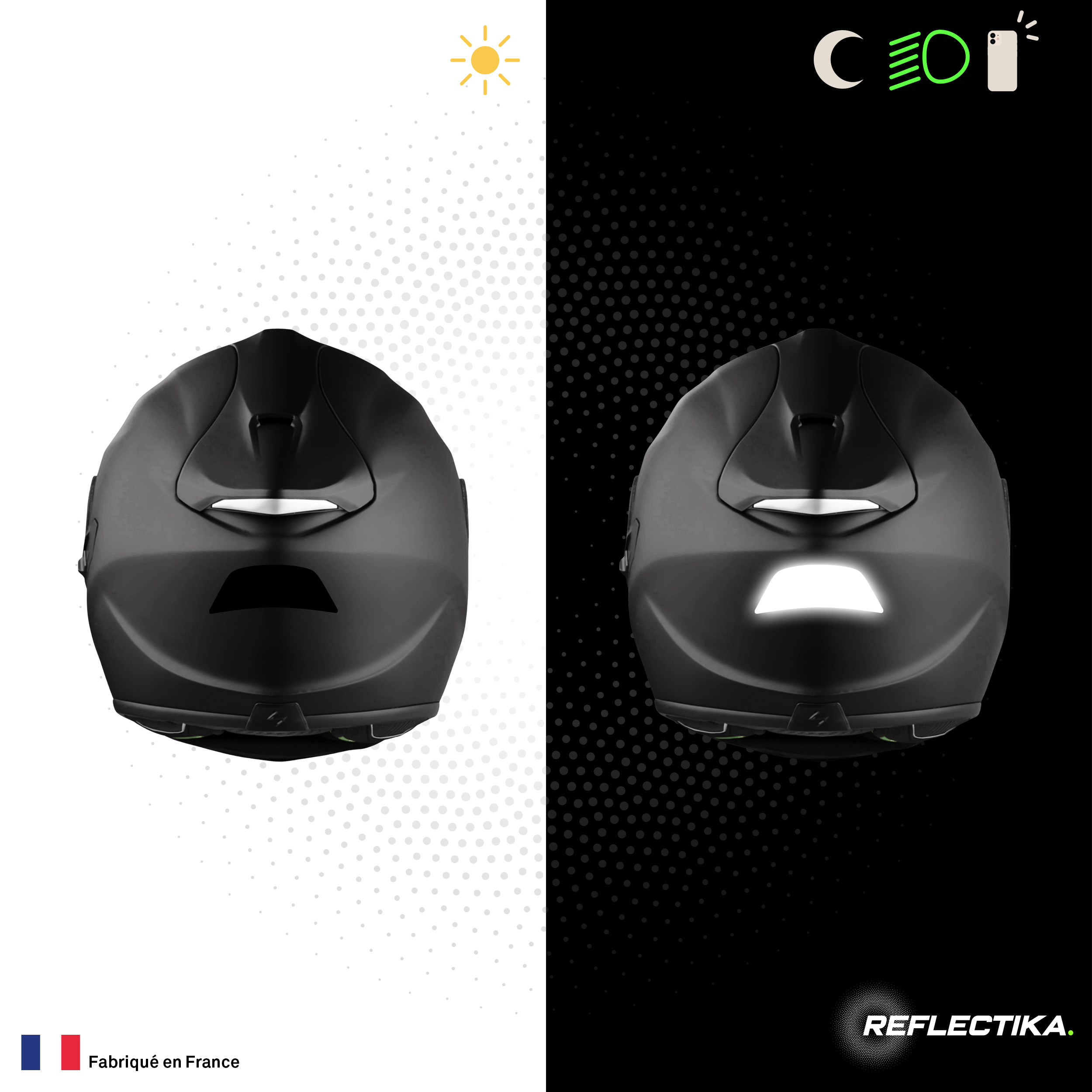 Kit Spécial Stickers Autocollants Réfléchissants pour casque Moto Scorpion 1400 AIR