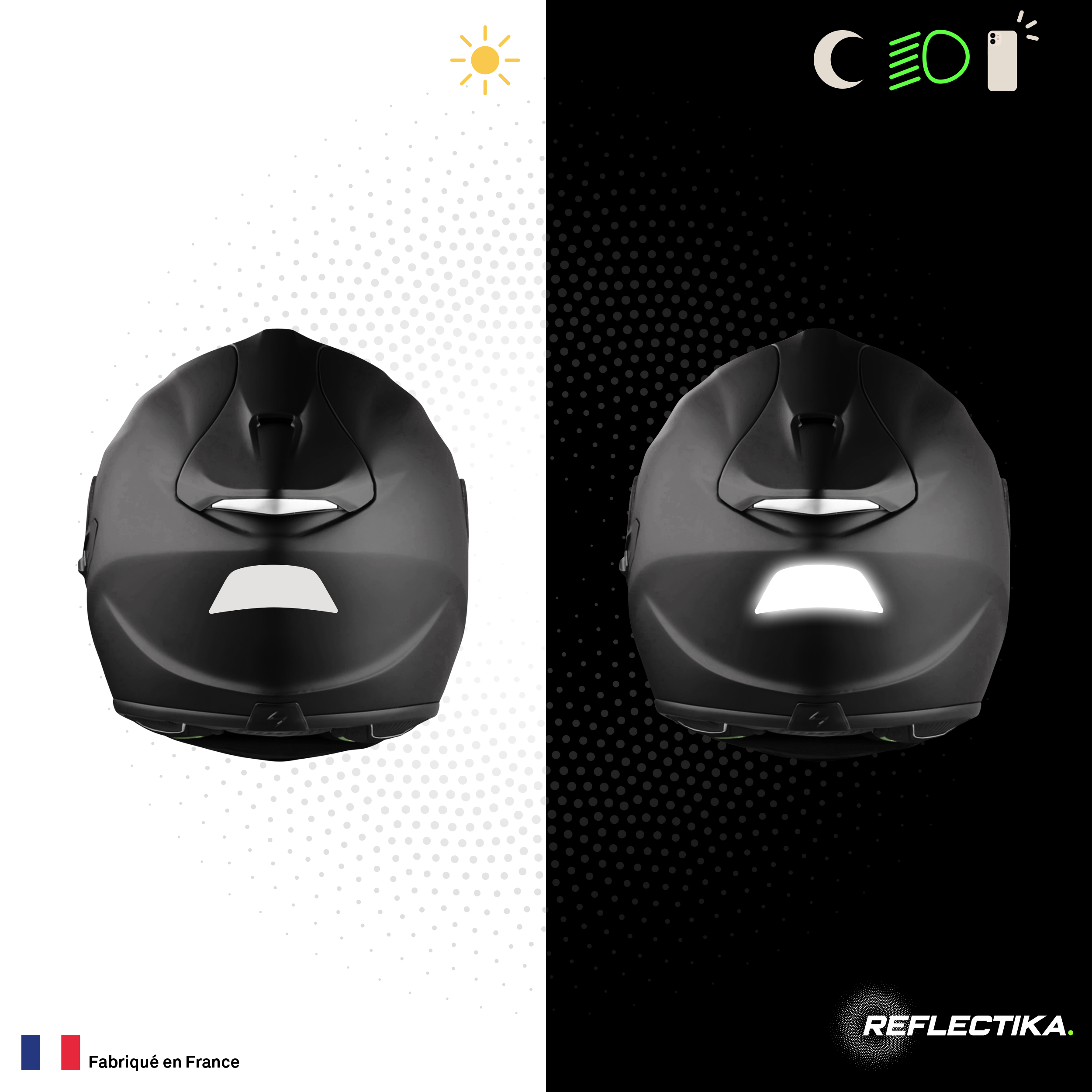 Kit Spécial Stickers Autocollants Réfléchissants pour casque Moto Scorpion 1400 AIR