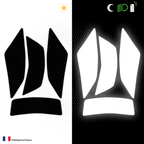 Kit Spécial Stickers Autocollants Réfléchissants pour casque Moto Scorpion Exo Tech