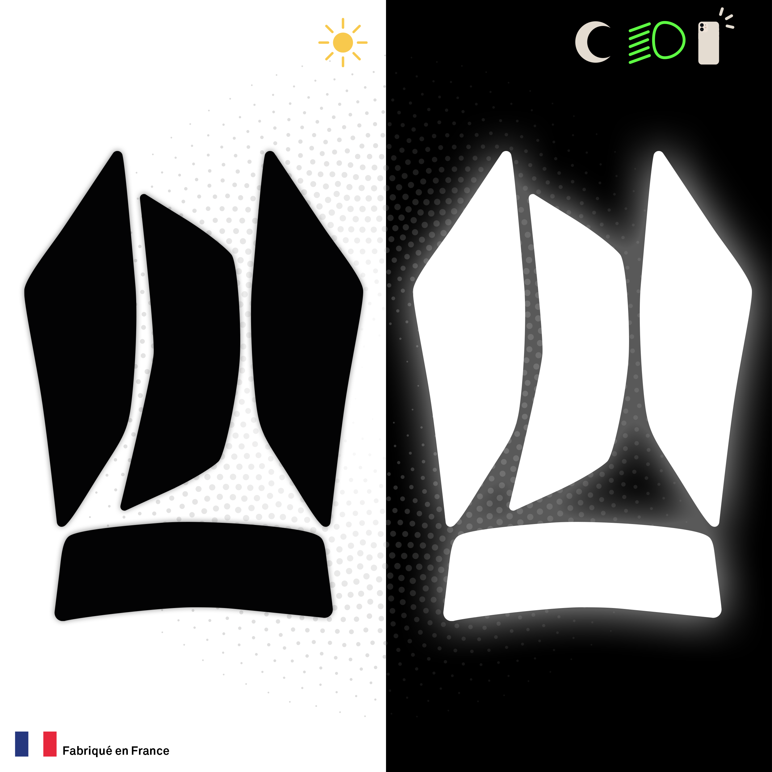 Kit Spécial Stickers Autocollants Réfléchissants pour casque Moto Scorpion Exo Tech