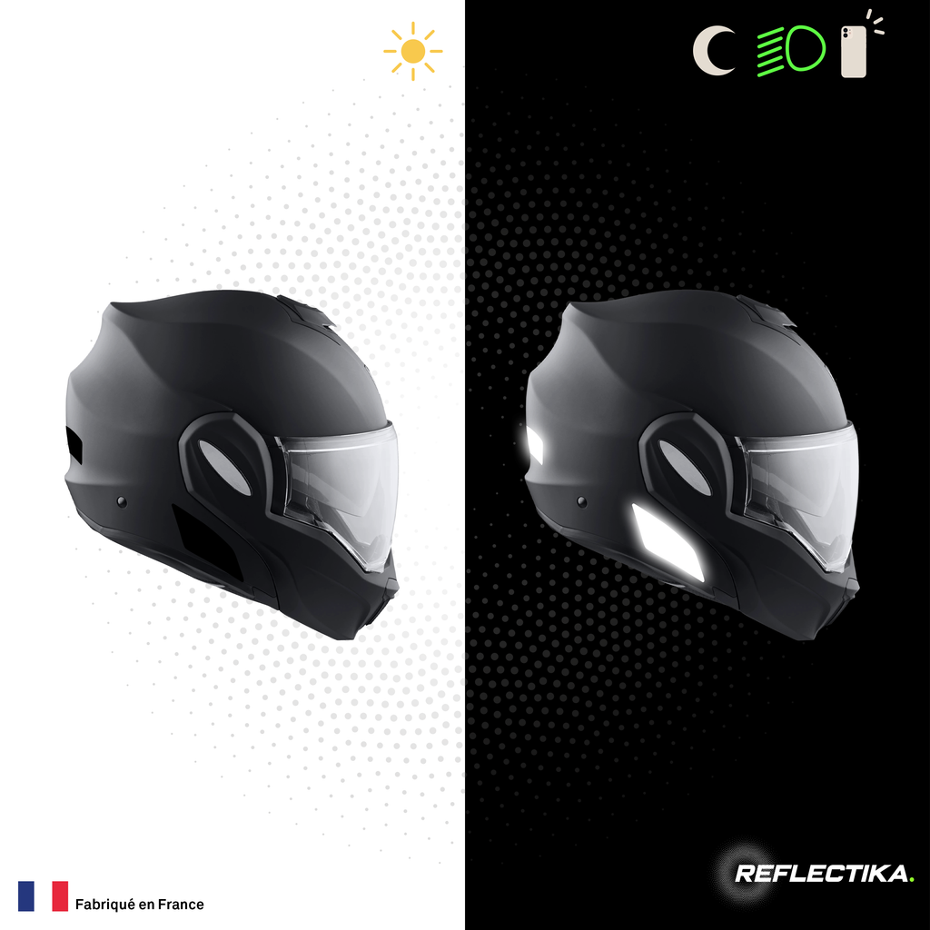 Kit Spécial Stickers Autocollants Réfléchissants pour casque Moto Scorpion Exo Tech