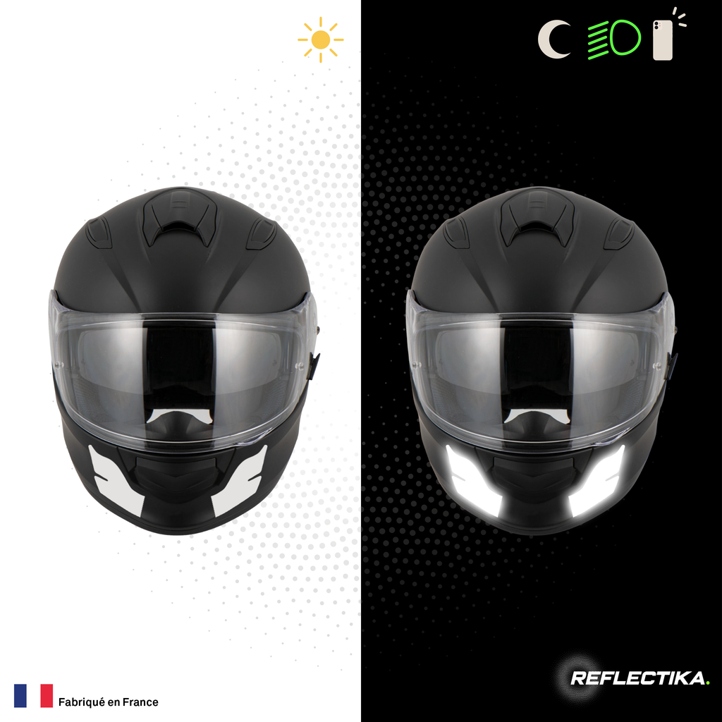 Kit Spécial Stickers Autocollants Réfléchissants pour casque Moto Scorpion Kit Universel