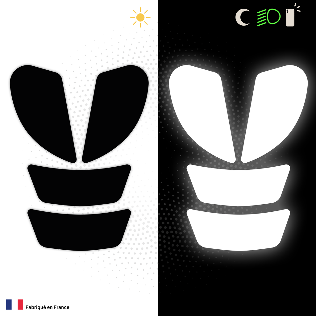 Kit Spécial Stickers Autocollants Réfléchissants pour casque Moto HJC RPHA 11