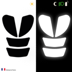 Kit Spécial Stickers Autocollants Réfléchissants pour casque Moto HJC RPHA 11