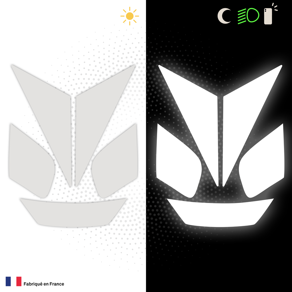 Kit Spécial Stickers Autocollants Réfléchissants pour casque Moto HJC RPHA 70