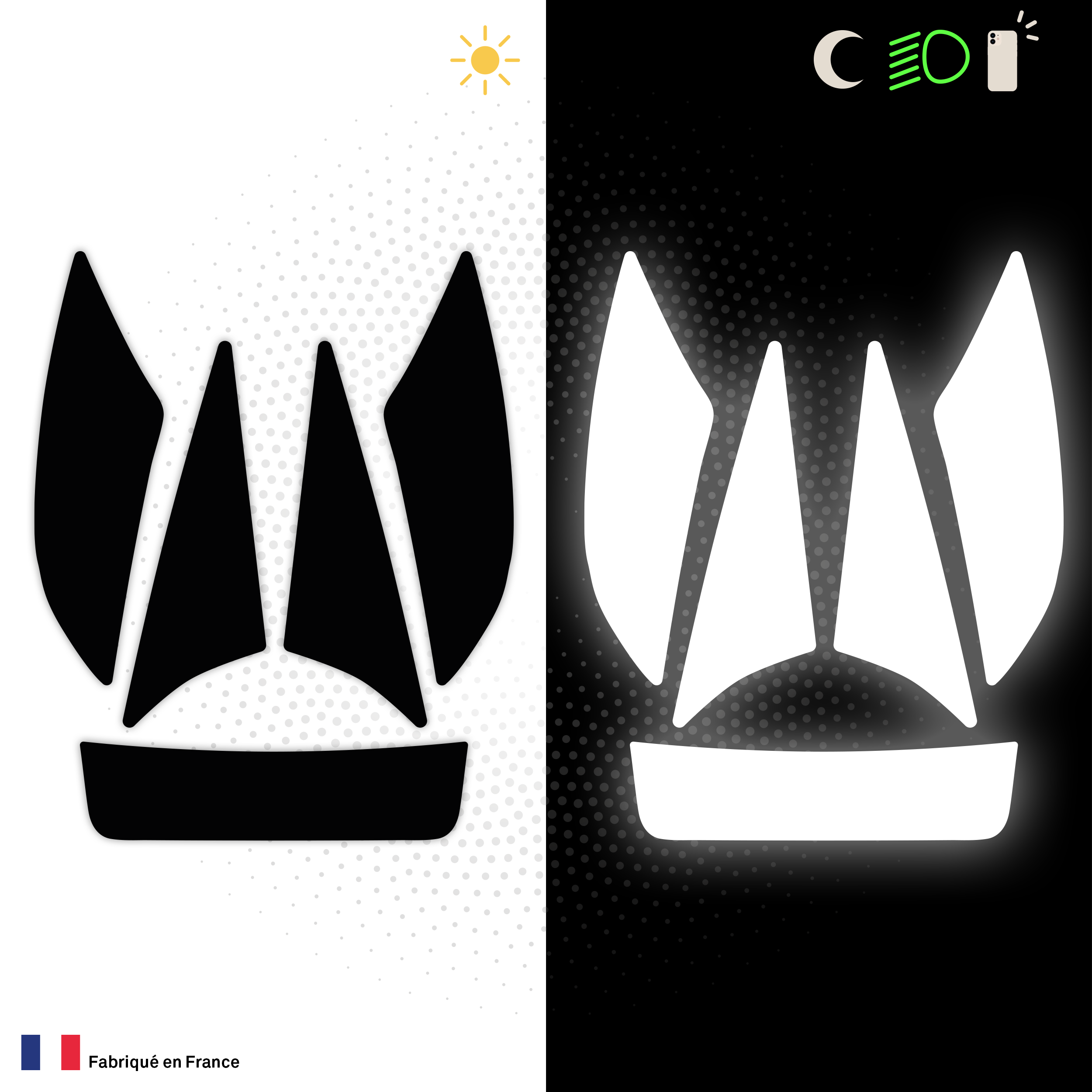 Kit Spécial Stickers Autocollants Réfléchissants pour casque Moto HJC RPHA 71