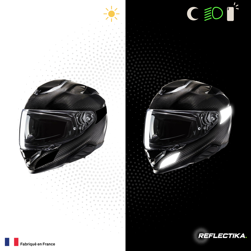 Kit Spécial Stickers Autocollants Réfléchissants pour casque Moto HJC RPHA 71