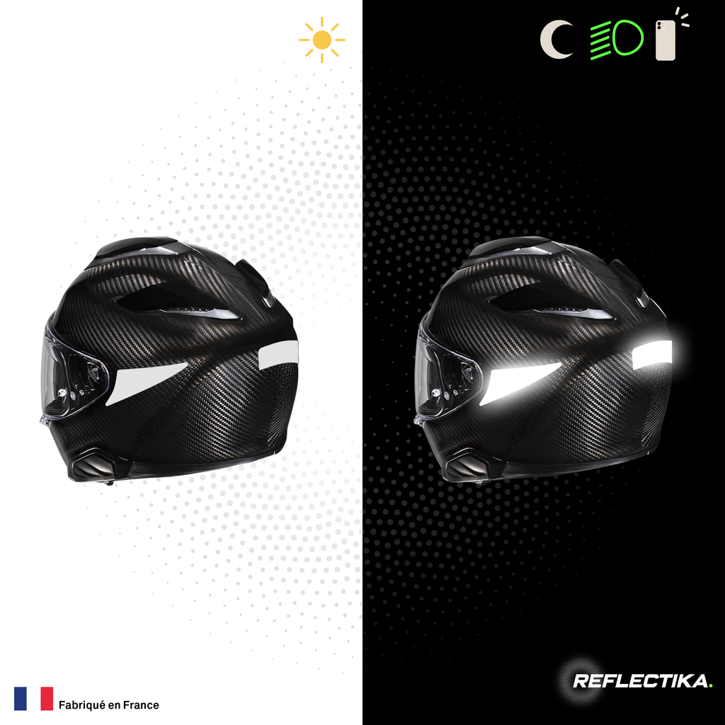 Kit Spécial Stickers Autocollants Réfléchissants pour casque Moto HJC RPHA 71