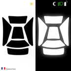 Kit Spécial Stickers Autocollants Réfléchissants pour casque Moto HJC Kit Universel