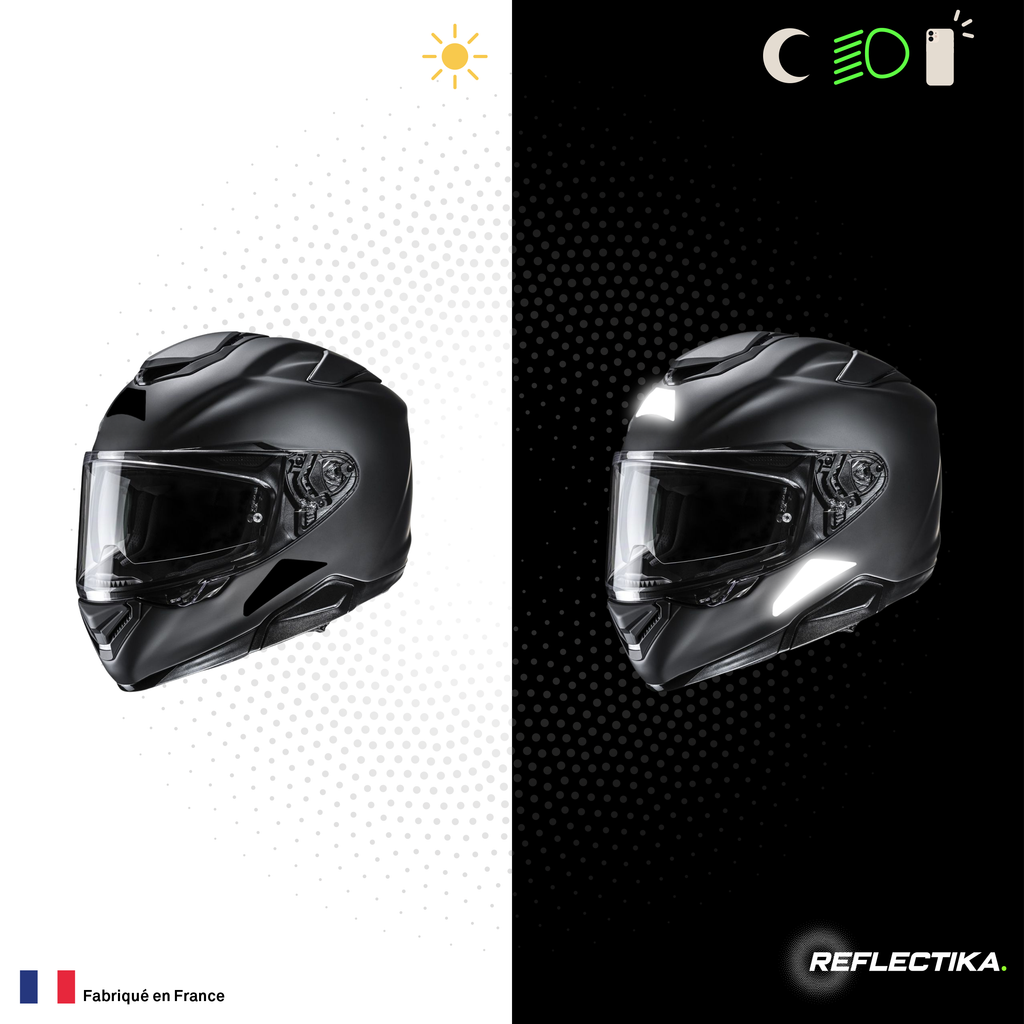 Kit Spécial Stickers Autocollants Réfléchissants pour casque Moto HJC Kit Universel