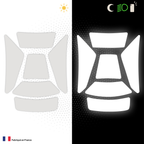 Kit Spécial Stickers Autocollants Réfléchissants pour casque Moto HJC Kit Universel