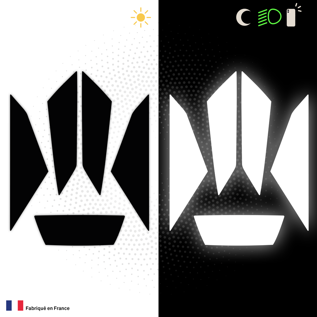 Kit Spécial Stickers Autocollants Réfléchissants pour casque Moto Shoei GT Air 2 et 3