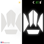 Kit Spécial Stickers Autocollants Réfléchissants pour casque Moto Shoei GT Air 2 et 3
