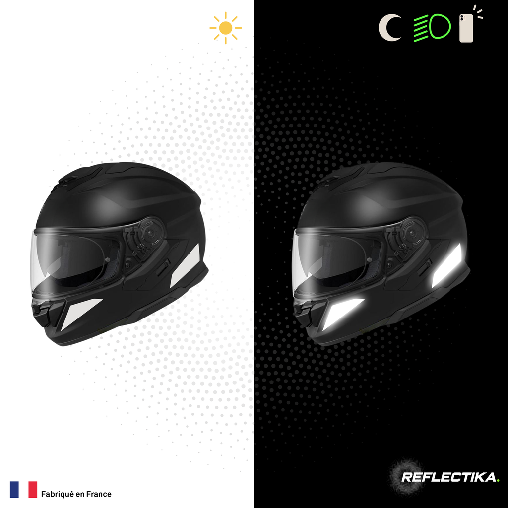 Kit Spécial Stickers Autocollants Réfléchissants pour casque Moto Shoei GT Air 2 et 3