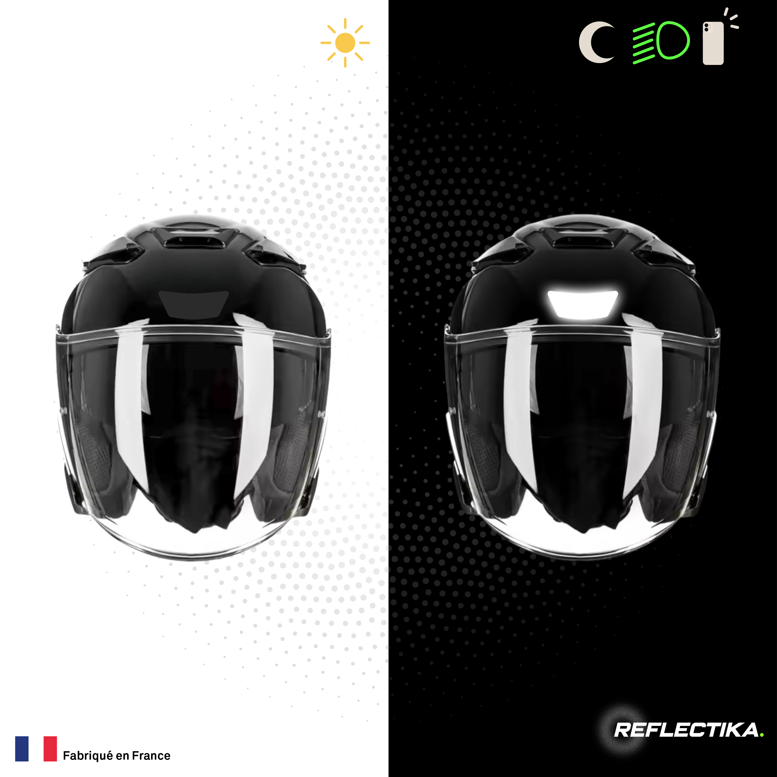 Kit Spécial Stickers Autocollants Réfléchissants pour casque Moto Shoei J Cruise 2