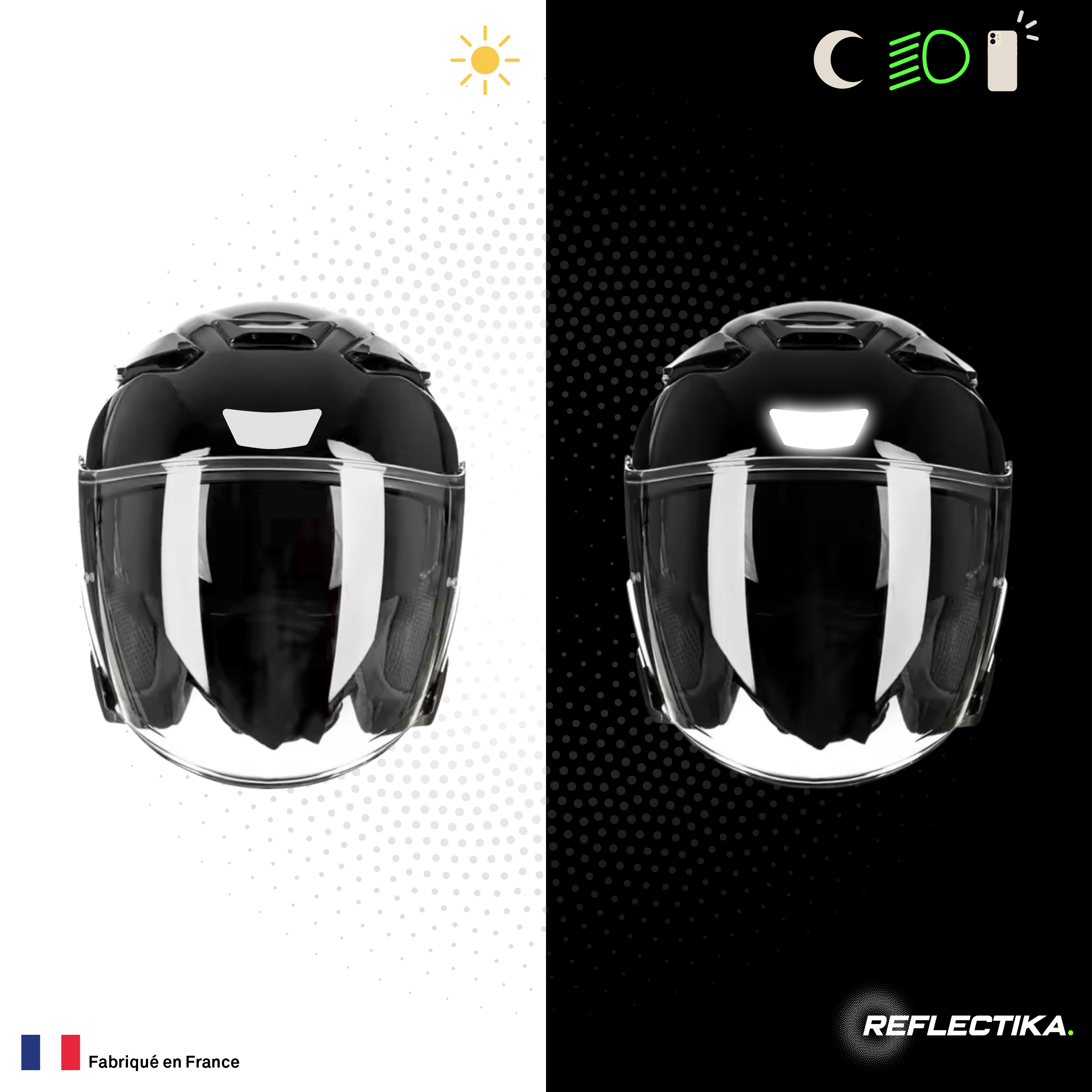 Kit Spécial Stickers Autocollants Réfléchissants pour casque Moto Shoei J Cruise 2