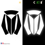 Kit Spécial Stickers Autocollants Réfléchissants pour casque Moto Shoei Noetec 2 et 3