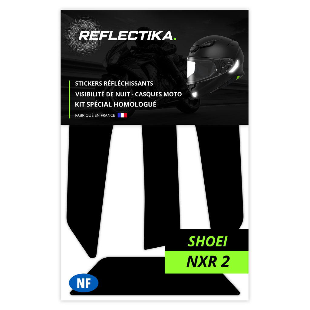 Kit Spécial Stickers Autocollants Réfléchissants pour casque Moto Shoei NXR 2