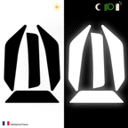 Kit Spécial Stickers Autocollants Réfléchissants pour casque Moto Shoei NXR 2