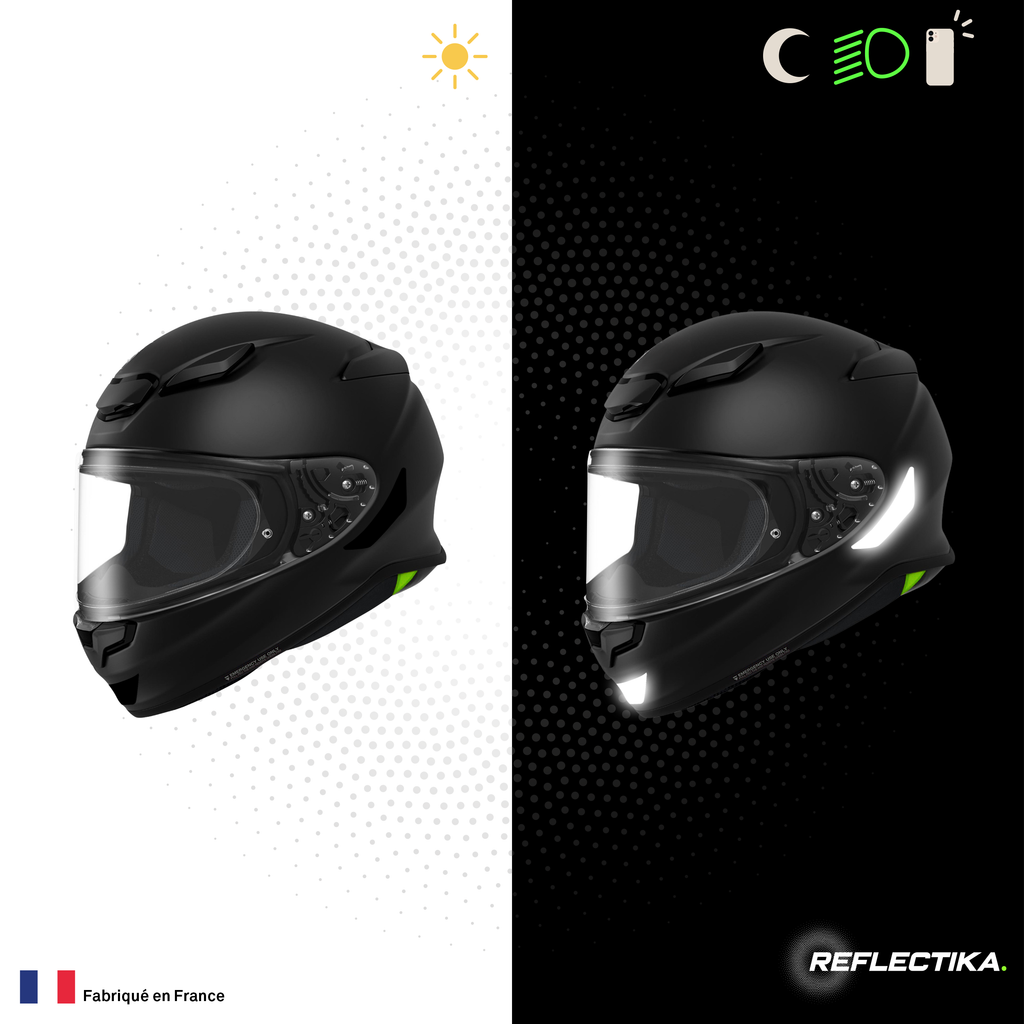 Kit Spécial Stickers Autocollants Réfléchissants pour casque Moto Shoei NXR 2