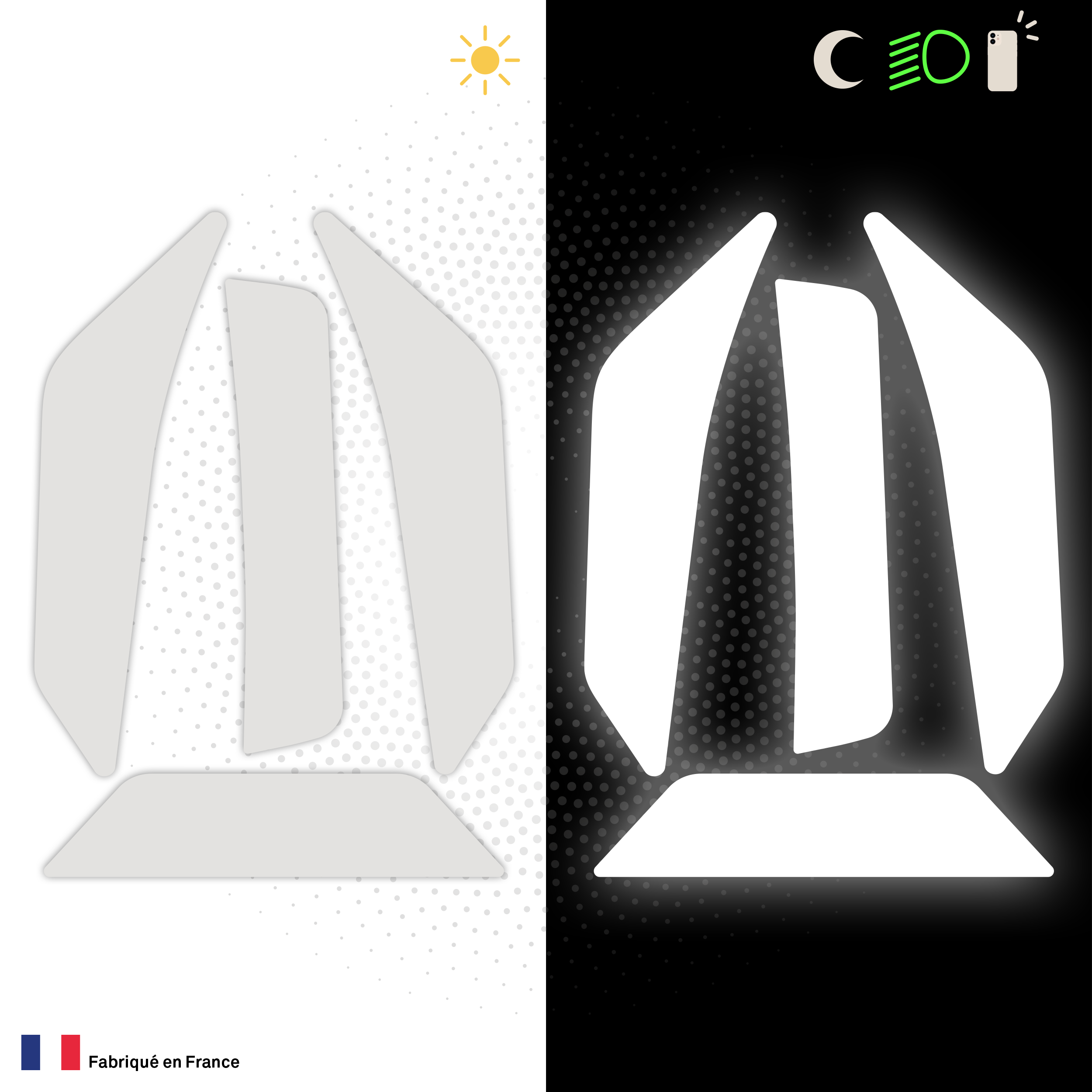 Kit Spécial Stickers Autocollants Réfléchissants pour casque Moto Shoei NXR 2