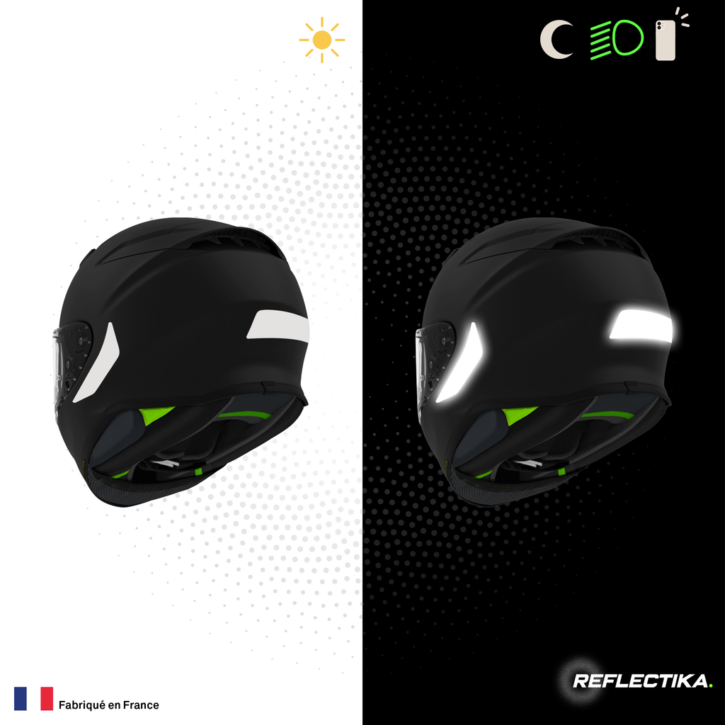 Kit Spécial Stickers Autocollants Réfléchissants pour casque Moto Shoei NXR 2
