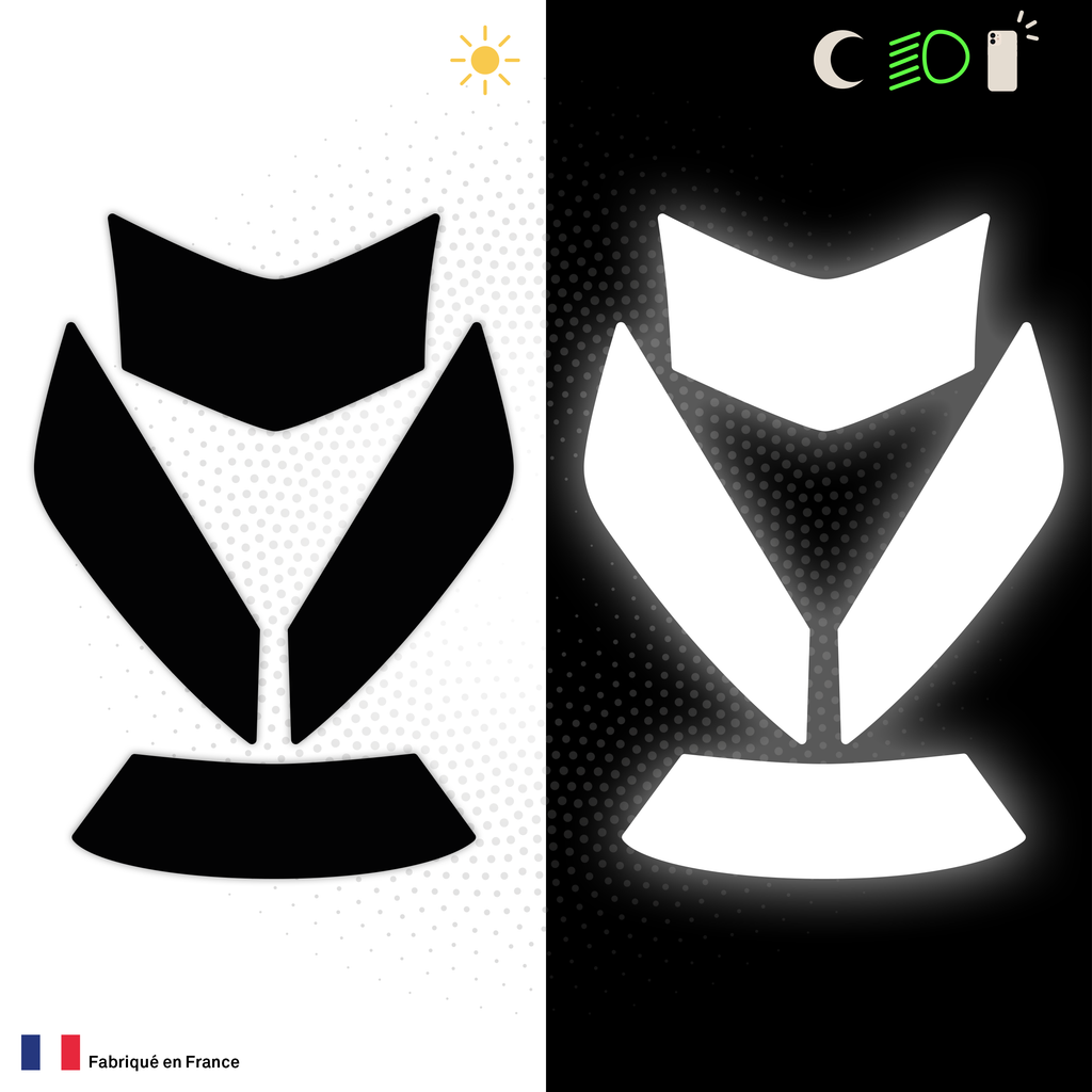 Kit Spécial Stickers Autocollants Réfléchissants pour casque Moto LS2 Valiant