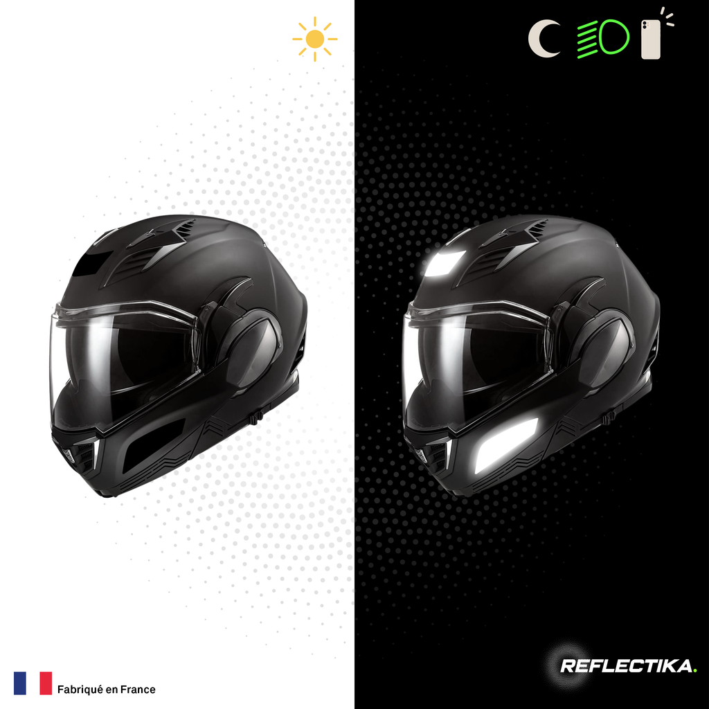 Kit Spécial Stickers Autocollants Réfléchissants pour casque Moto LS2 Valiant